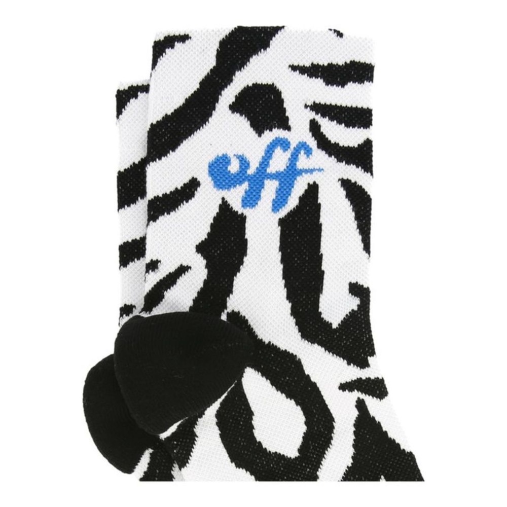 NWT OFF-WHITE Zebra Logo Socks !